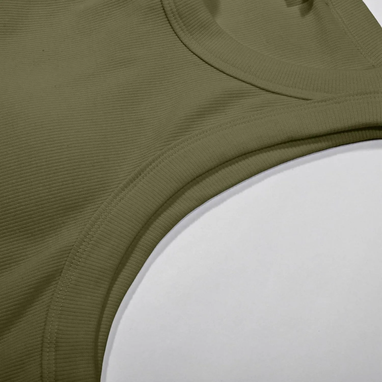 Womens Shelf Bra Tank Tops Summer Round Neck Solid Camis Racerback Workout Yoga Gym Outfits Layering Undershirt