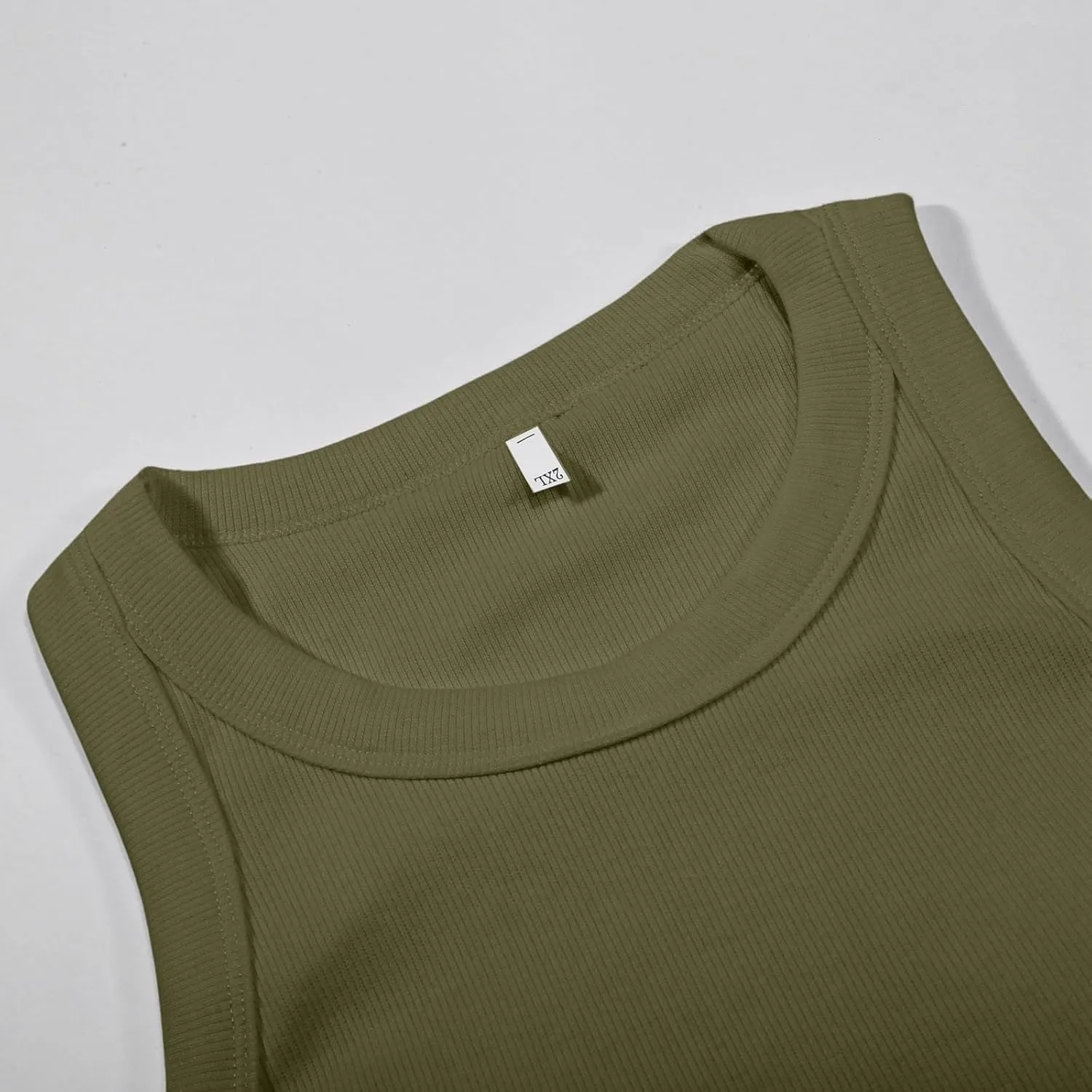 Womens Shelf Bra Tank Tops Summer Round Neck Solid Camis Racerback Workout Yoga Gym Outfits Layering Undershirt