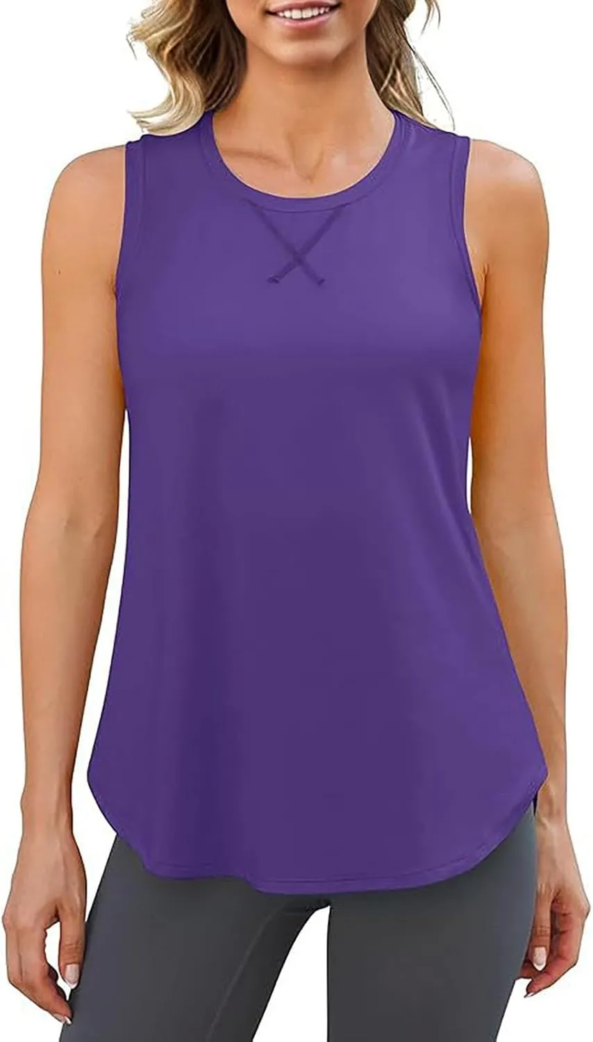 Women’s Sleeveless Sport Camis Lightweight Loose Fit Quick-Dry Tank Top for Beach Vacation Casual Going Out Blouses