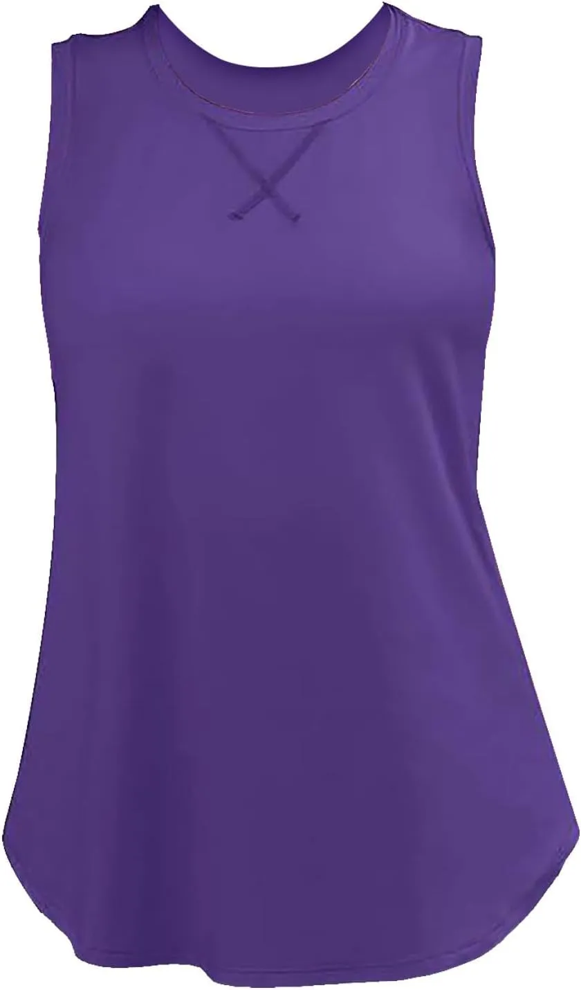 Women’s Sleeveless Sport Camis Lightweight Loose Fit Quick-Dry Tank Top for Beach Vacation Casual Going Out Blouses