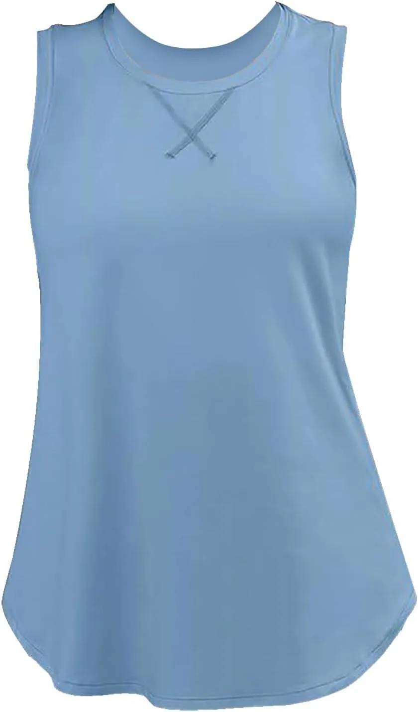 Women’s Sleeveless Sport Camis Lightweight Loose Fit Quick-Dry Tank Top for Beach Vacation Casual Going Out Blouses