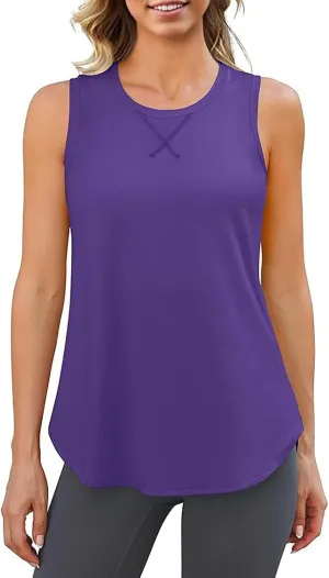 Women’s Sleeveless Sport Camis Lightweight Loose Fit Quick-Dry Tank Top for Beach Vacation Casual Going Out Blouses