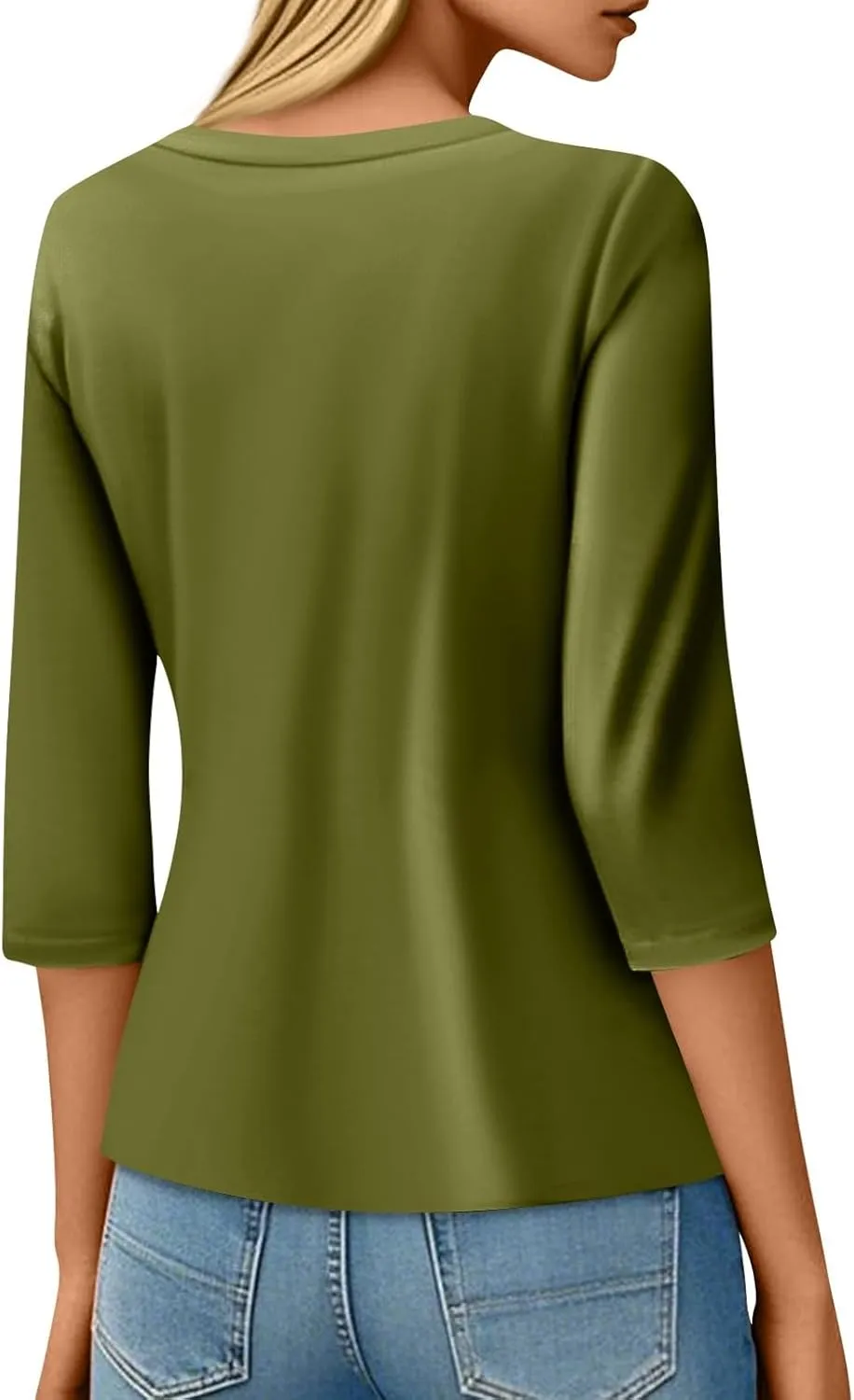 Womens St. Patrick's Day Shirts 3/4 Sleeve Green Shirts for Women Lucky,3/4 Sleeve Shirts for Women Cotton Fall T Shirts