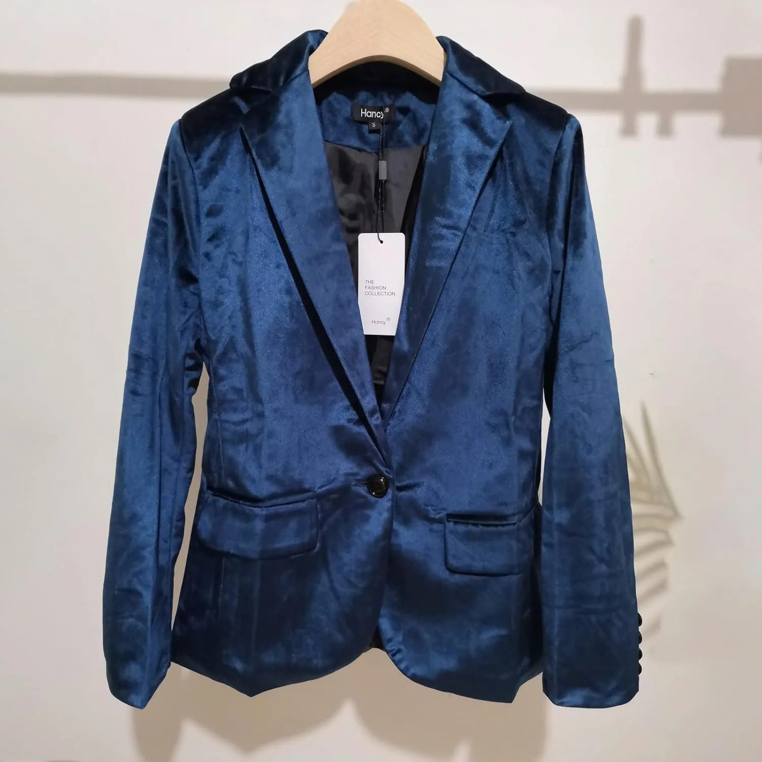 Women's Summer Blazer Button Long Sleeve Pocket Lapel Casual Business Comfortable Comfort Fashion Satin Suit Jackets