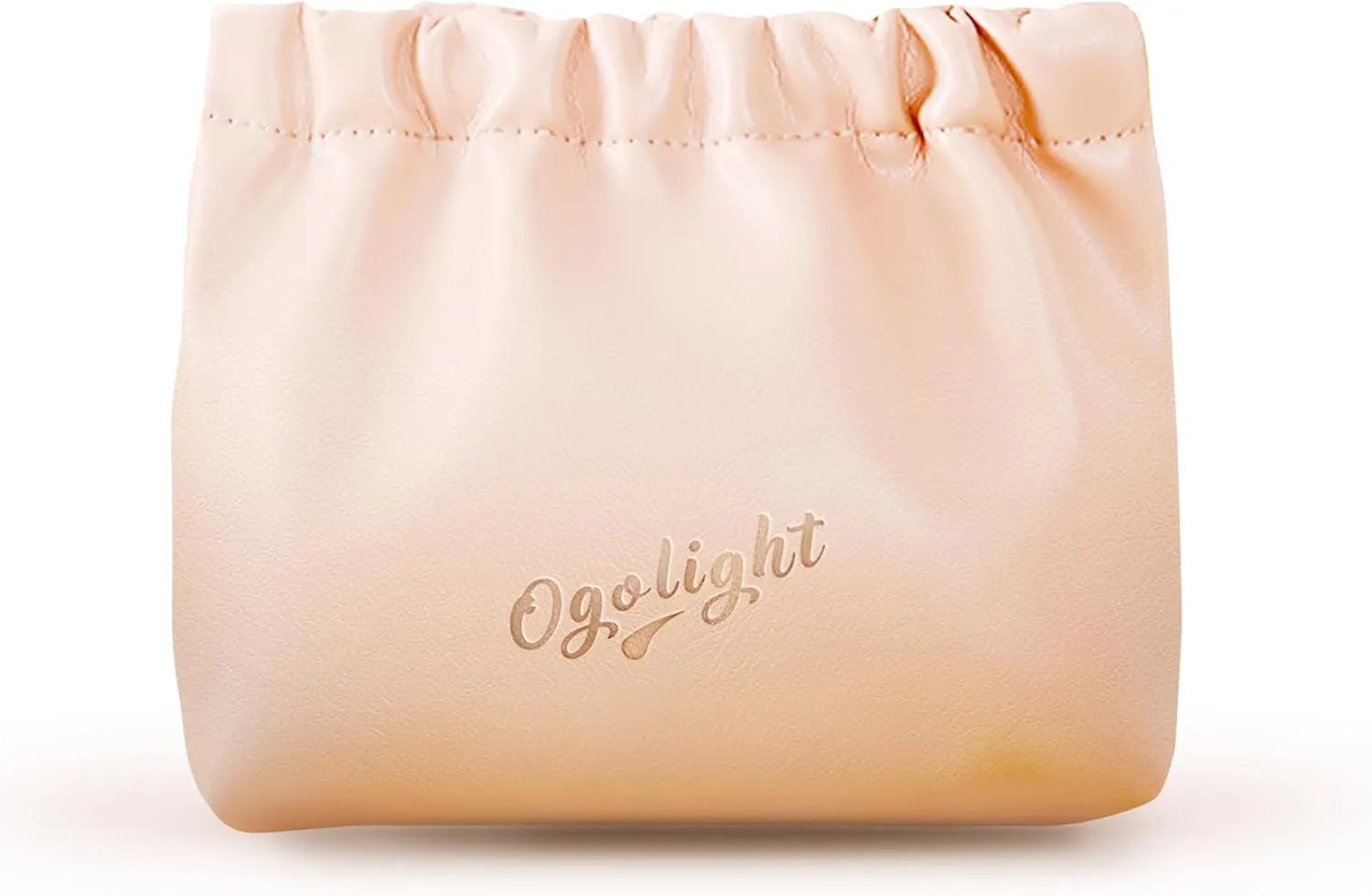 Women's Waterproof PU Leather Makeup Bag - Self-Closing Cosmetic Organizer, Travel Toiletry Pouch for Gym/Daily