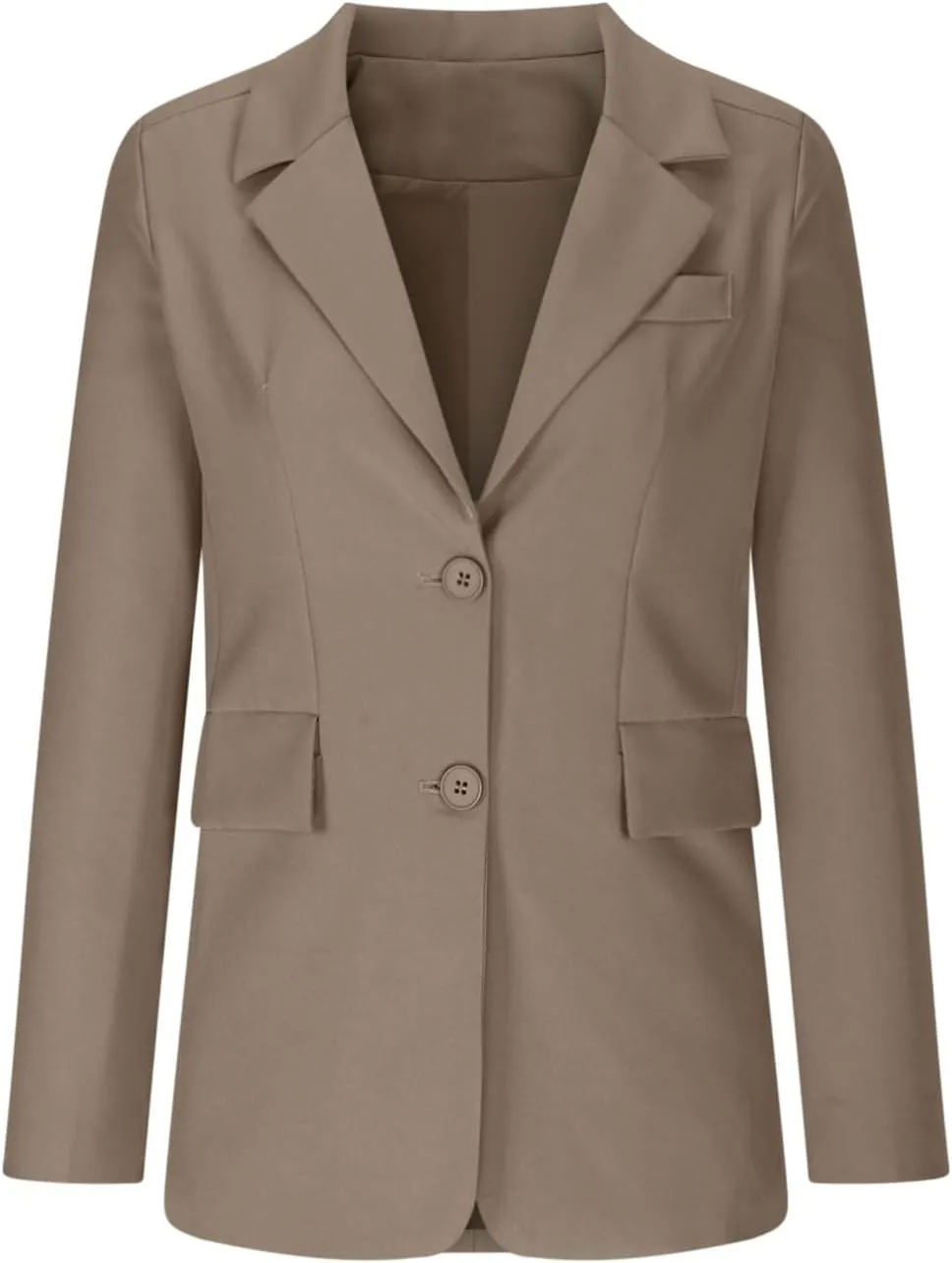Women's Work Office Blazer Business Casual Lightweight Jackets Long Sleeve Open Front Slim Fit Button Lapel Blazer