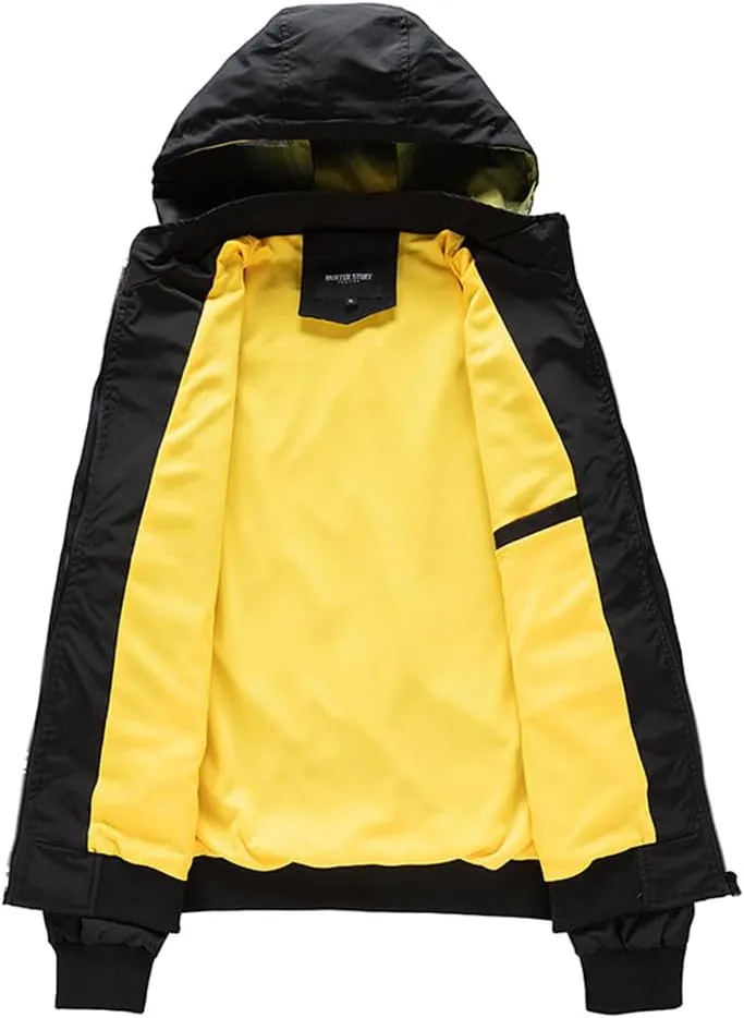 Youllyuu Men's Outdoor Hiking Hooded Jackets Windbreaker Coats Casual Tactics Military Jackets